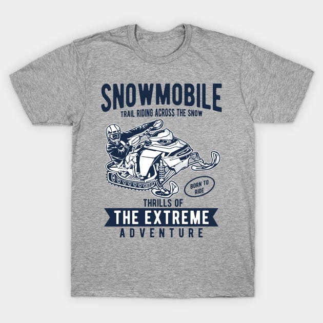 Snowmobile T-Shirt by beanbeardy
